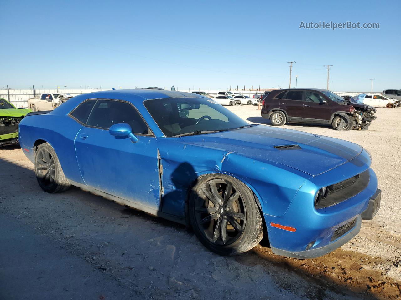 2018 Dodge Challenger Sxt Blue vin: 2C3CDZAG6JH334374