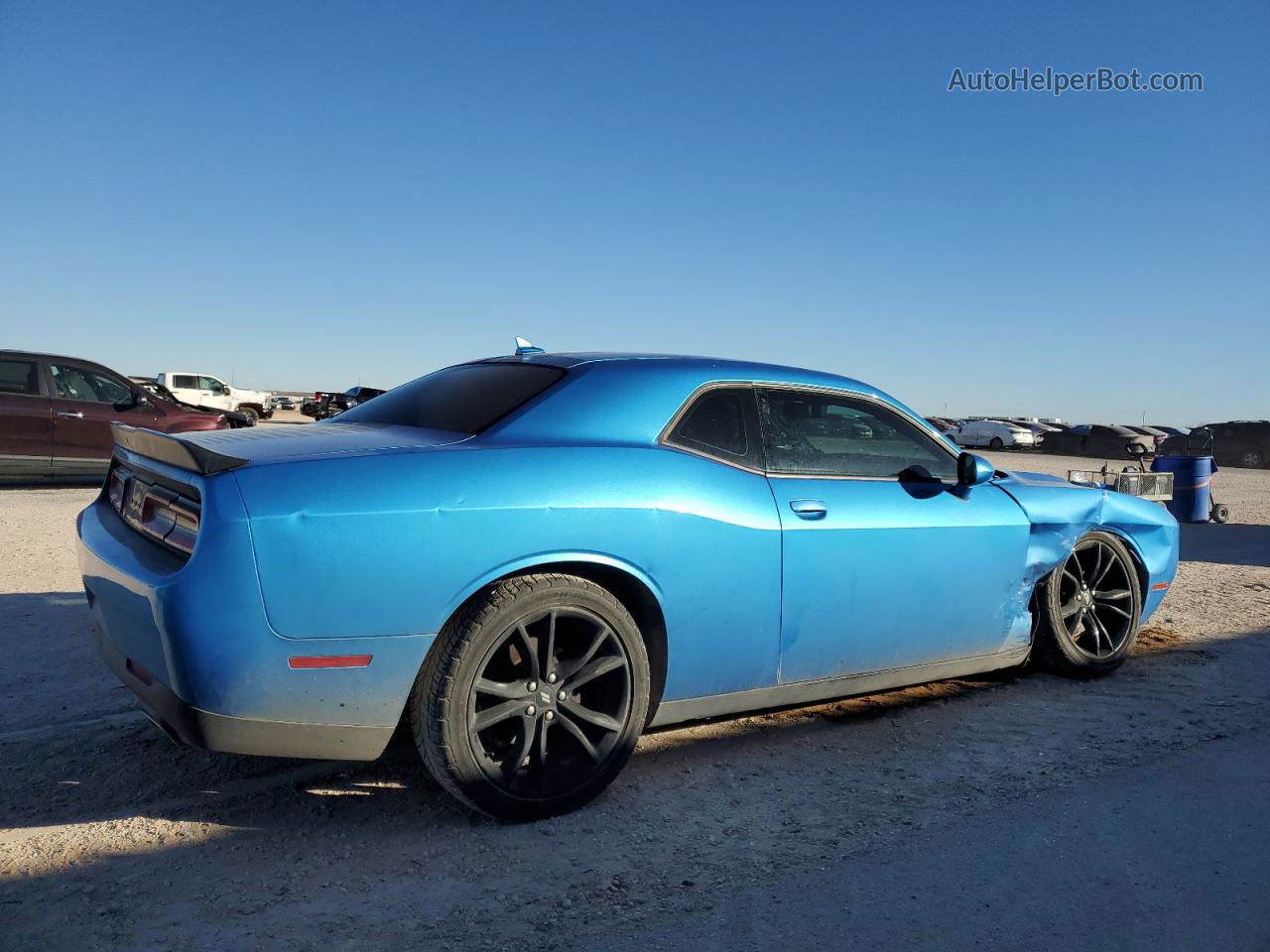 2018 Dodge Challenger Sxt Синий vin: 2C3CDZAG6JH334374