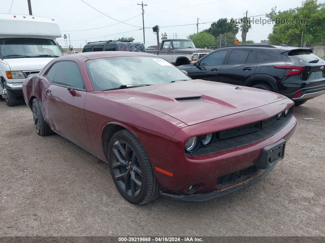 2022 Dodge Challenger Sxt Maroon vin: 2C3CDZAG6NH159971