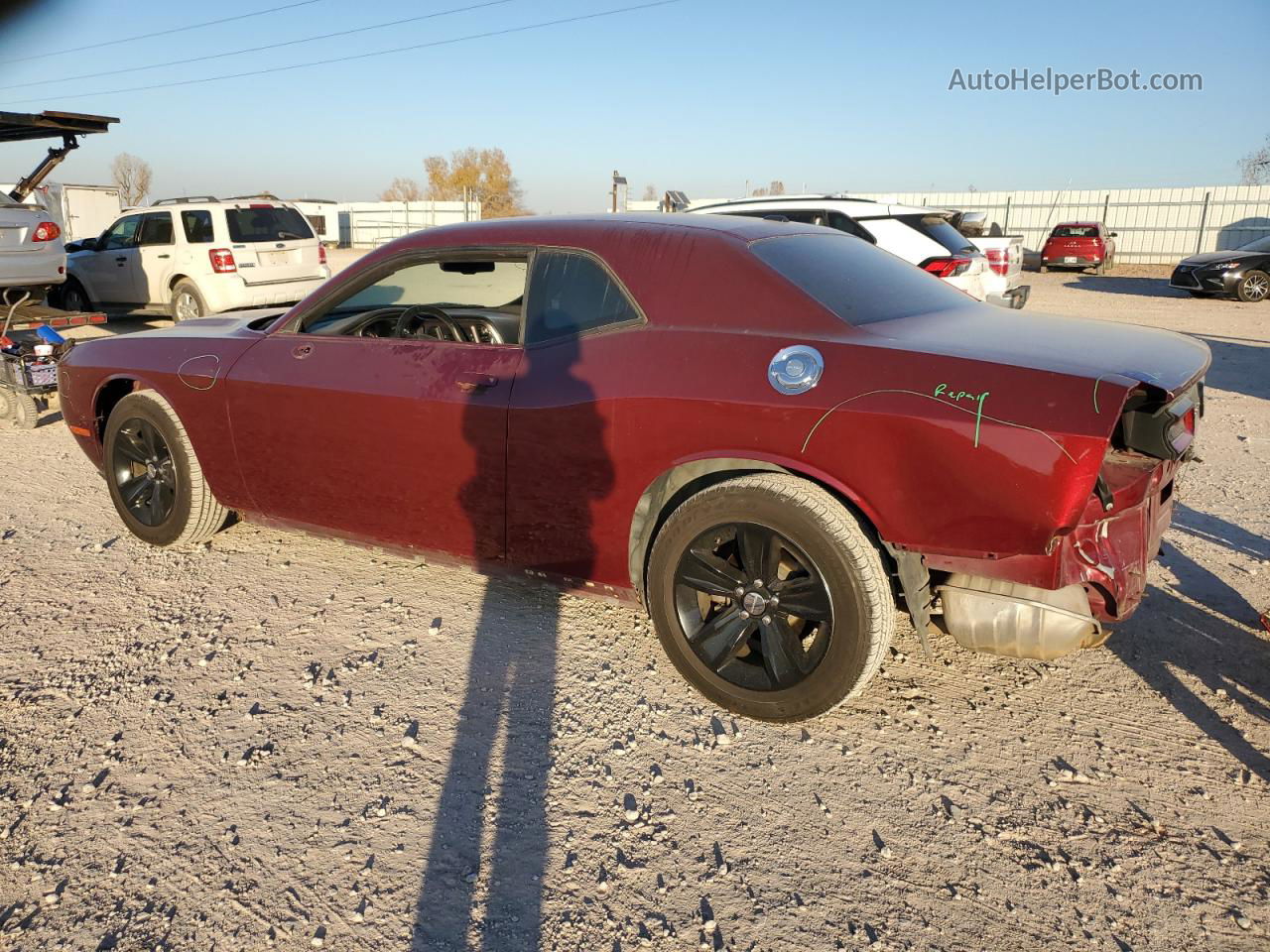 2017 Dodge Challenger Sxt Maroon vin: 2C3CDZAG7HH568906