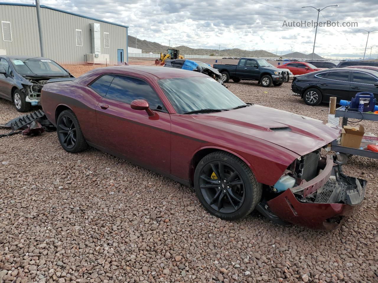 2018 Dodge Challenger Sxt Темно-бордовый vin: 2C3CDZAG7JH204958