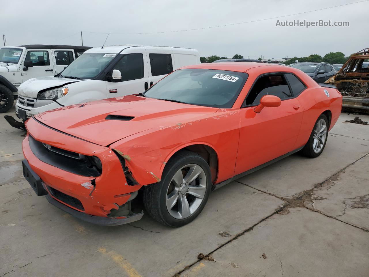 2018 Dodge Challenger Sxt Orange vin: 2C3CDZAG7JH241752