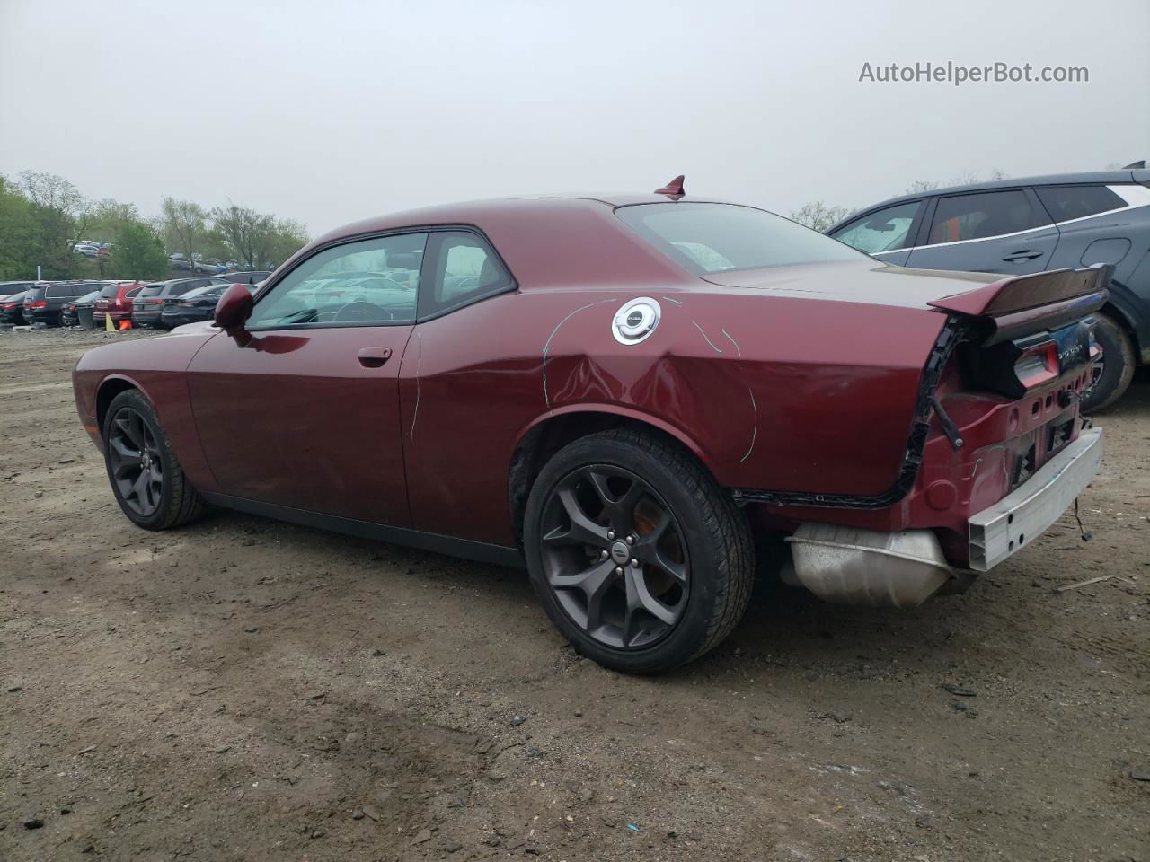 2018 Dodge Challenger Sxt Бордовый vin: 2C3CDZAG7JH258485