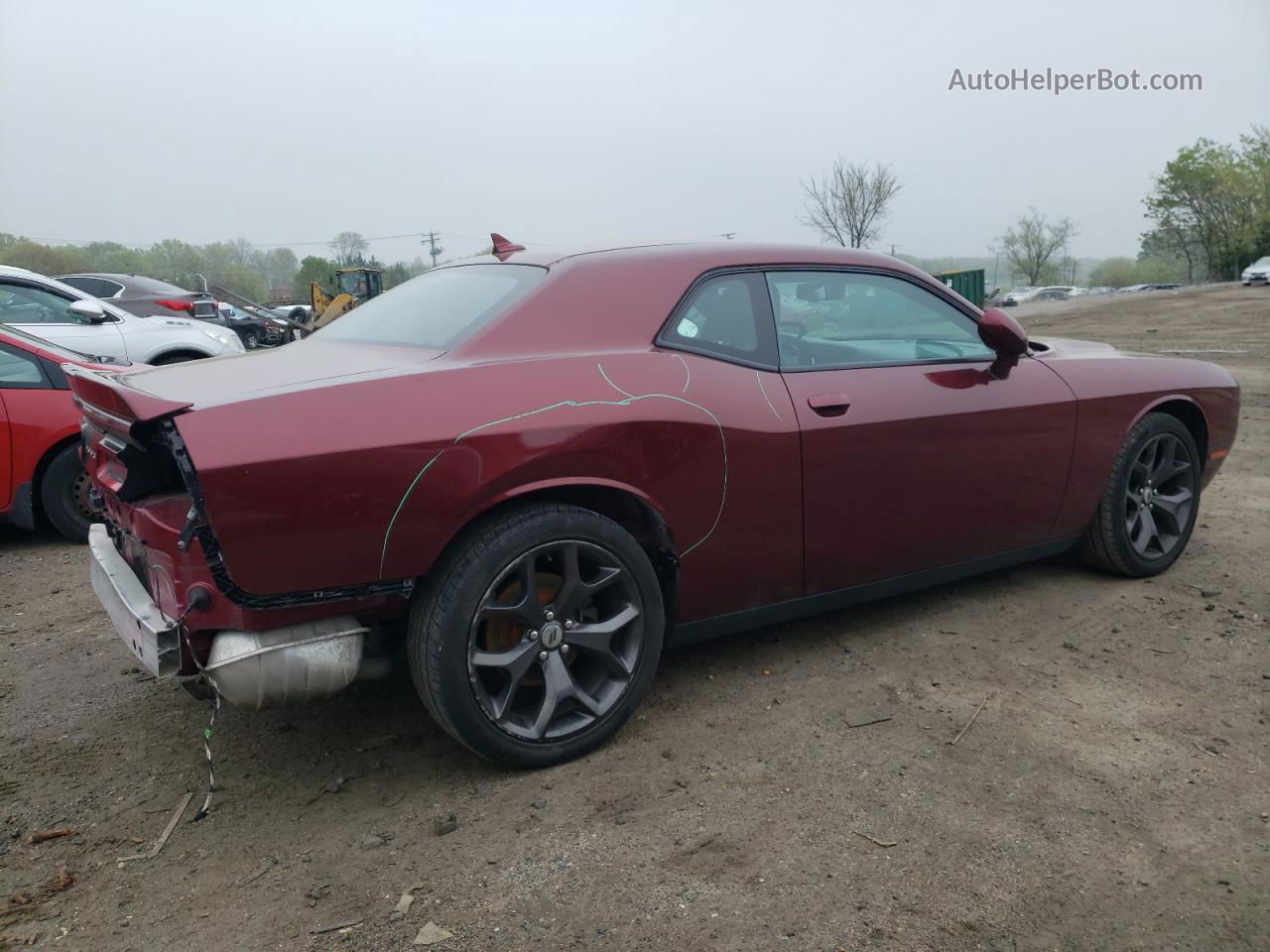 2018 Dodge Challenger Sxt Бордовый vin: 2C3CDZAG7JH258485