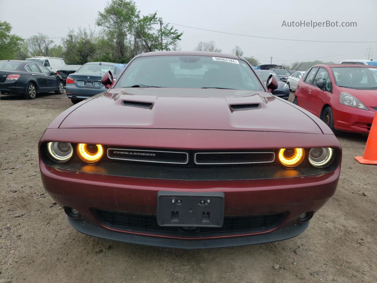 2018 Dodge Challenger Sxt Бордовый vin: 2C3CDZAG7JH258485