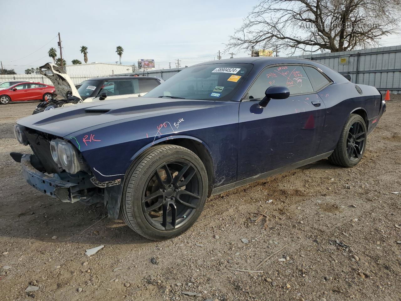 2017 Dodge Challenger Sxt Синий vin: 2C3CDZAG8HH501067