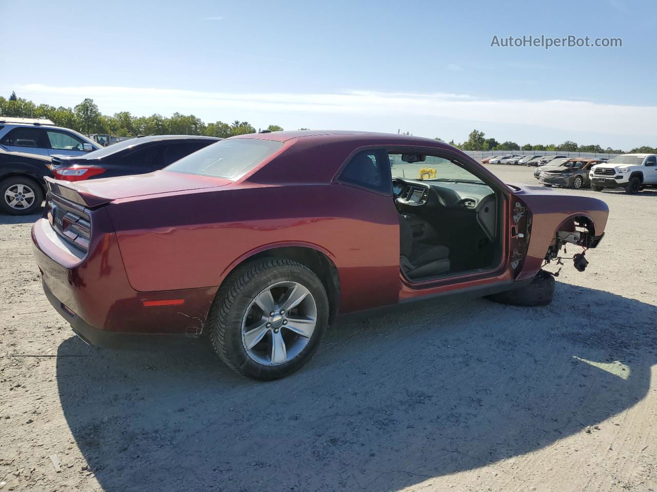 2018 Dodge Challenger Sxt Темно-бордовый vin: 2C3CDZAG8JH242439