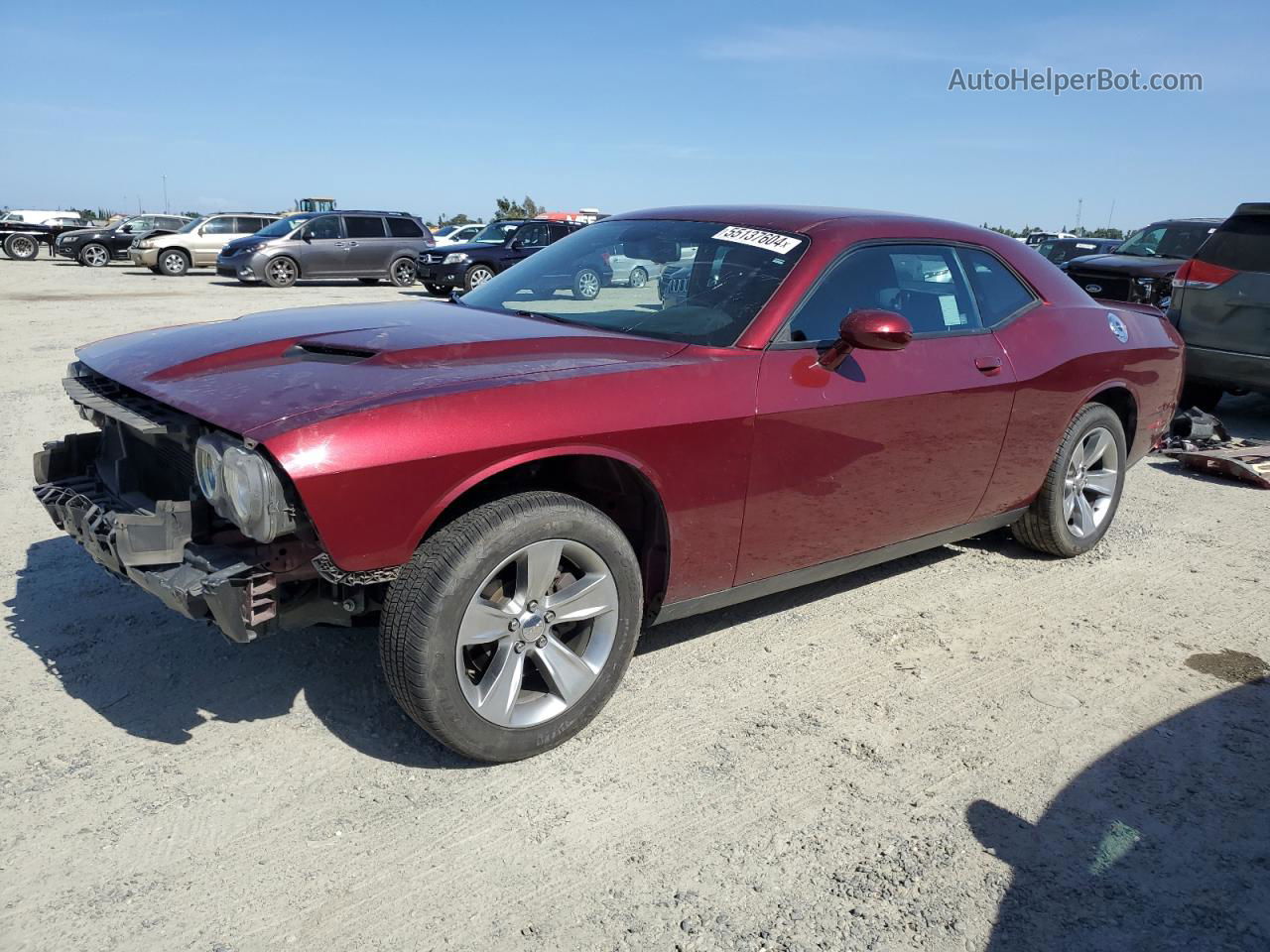 2018 Dodge Challenger Sxt Maroon vin: 2C3CDZAG8JH242439