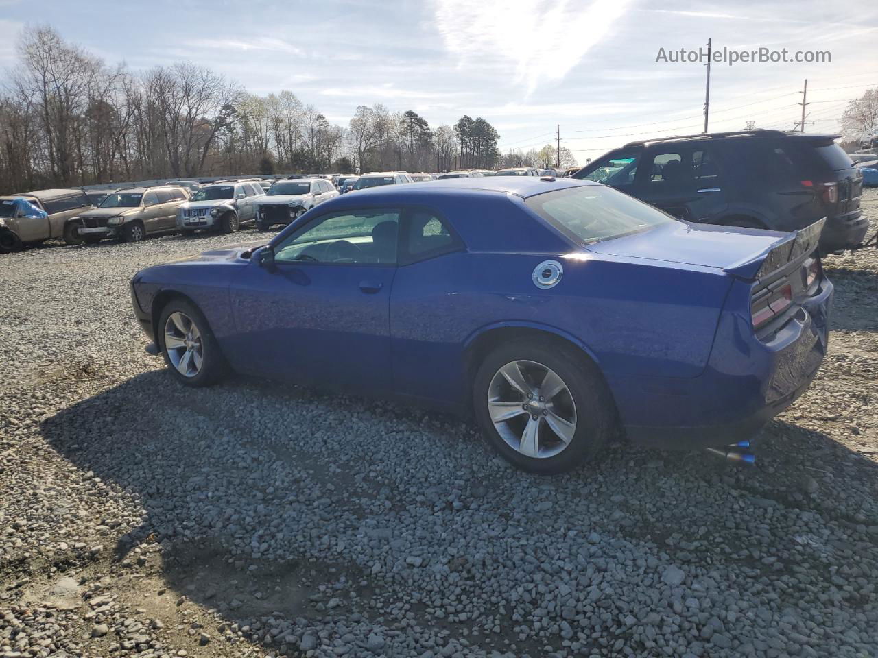 2018 Dodge Challenger Sxt Синий vin: 2C3CDZAG8JH305362