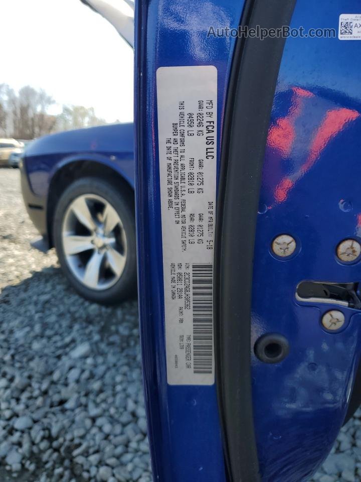 2018 Dodge Challenger Sxt Синий vin: 2C3CDZAG8JH305362