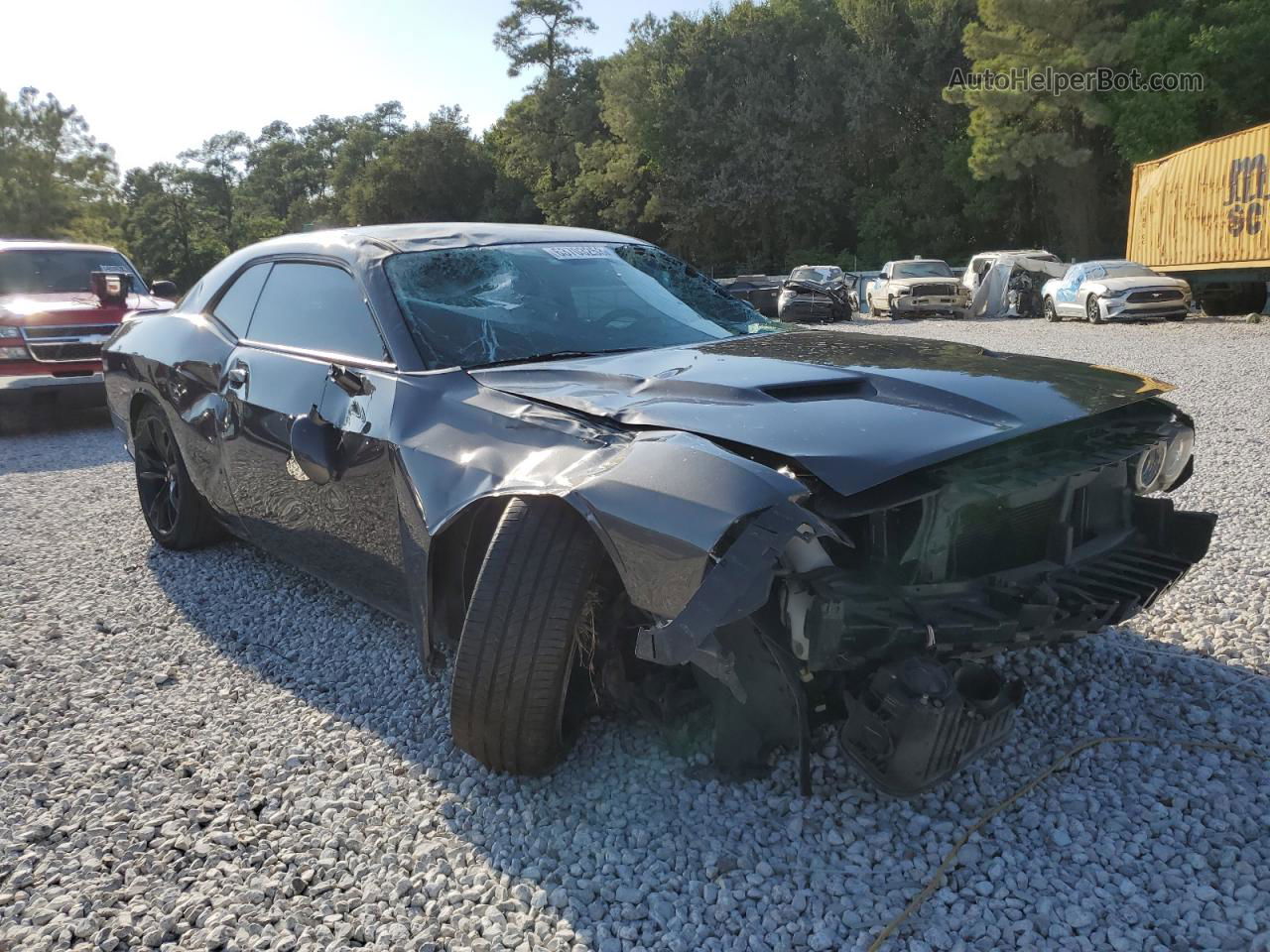 2018 Dodge Challenger Sxt Угольный vin: 2C3CDZAG9JH111309