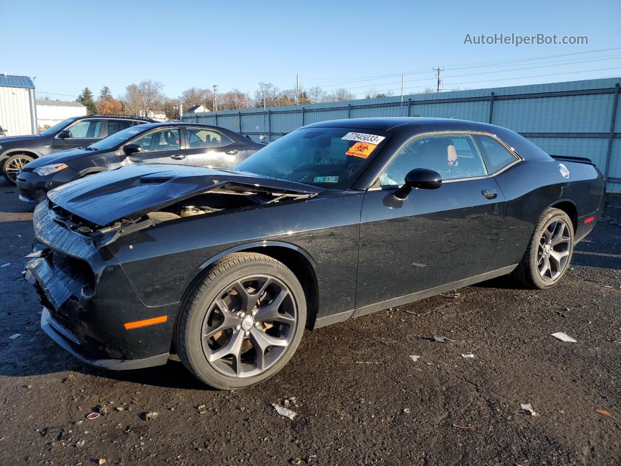 2018 Dodge Challenger Sxt Black vin: 2C3CDZAG9JH155360