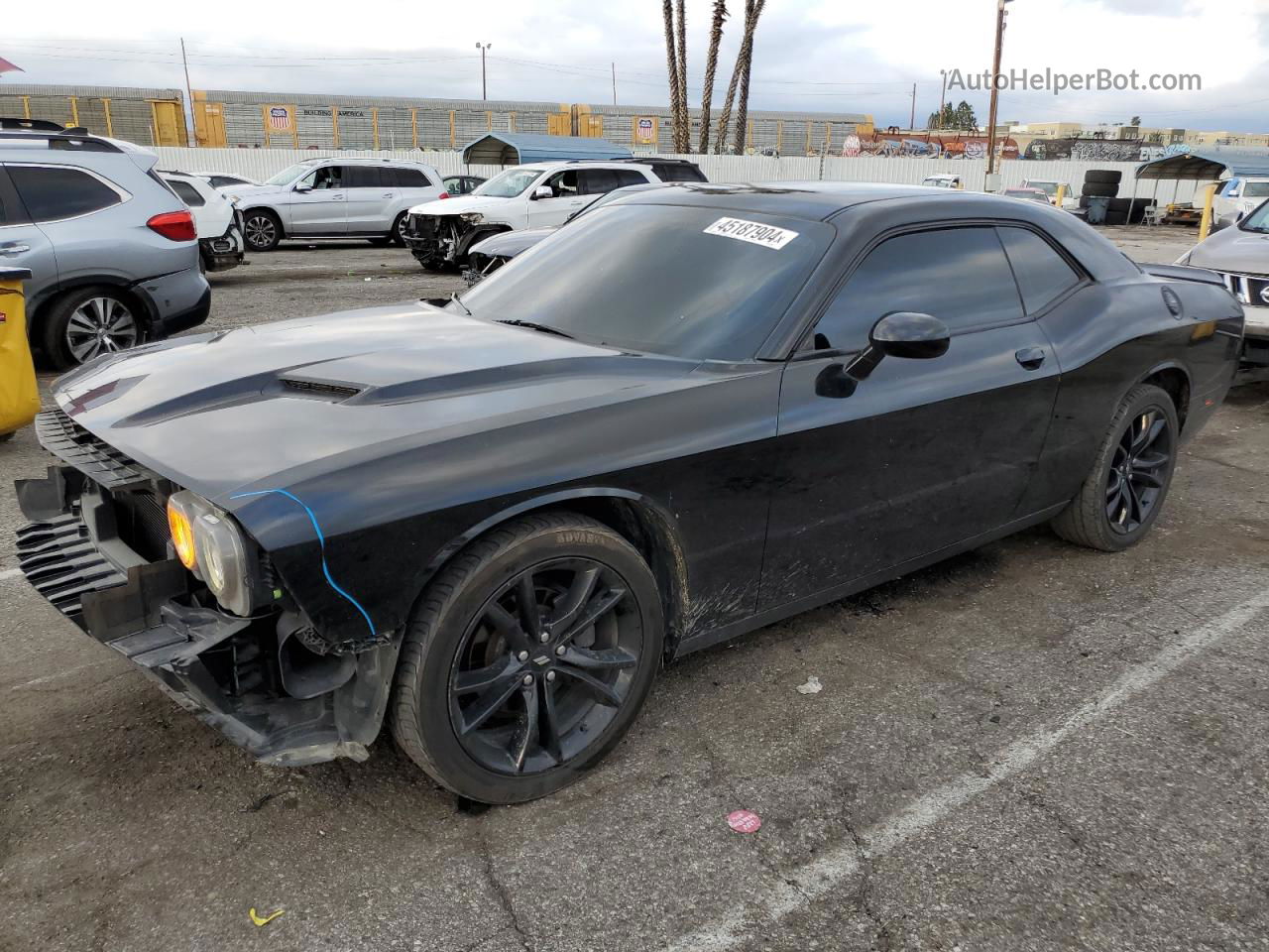 2018 Dodge Challenger Sxt Черный vin: 2C3CDZAG9JH204864