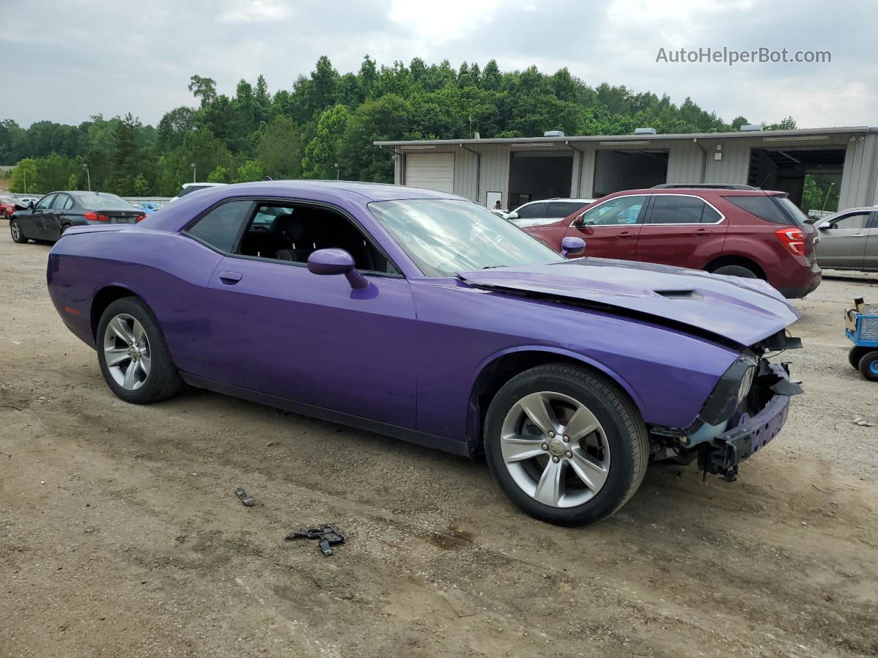 2018 Dodge Challenger Sxt Фиолетовый vin: 2C3CDZAG9JH311350