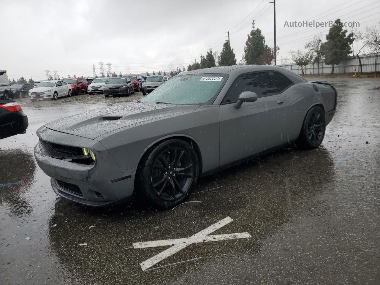 2018 Dodge Challenger Sxt Gray vin: 2C3CDZAG9JH334188