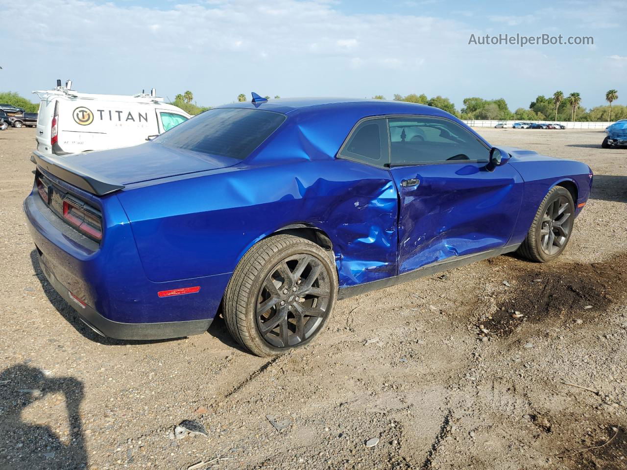 2022 Dodge Challenger Sxt Blue vin: 2C3CDZAG9NH149094