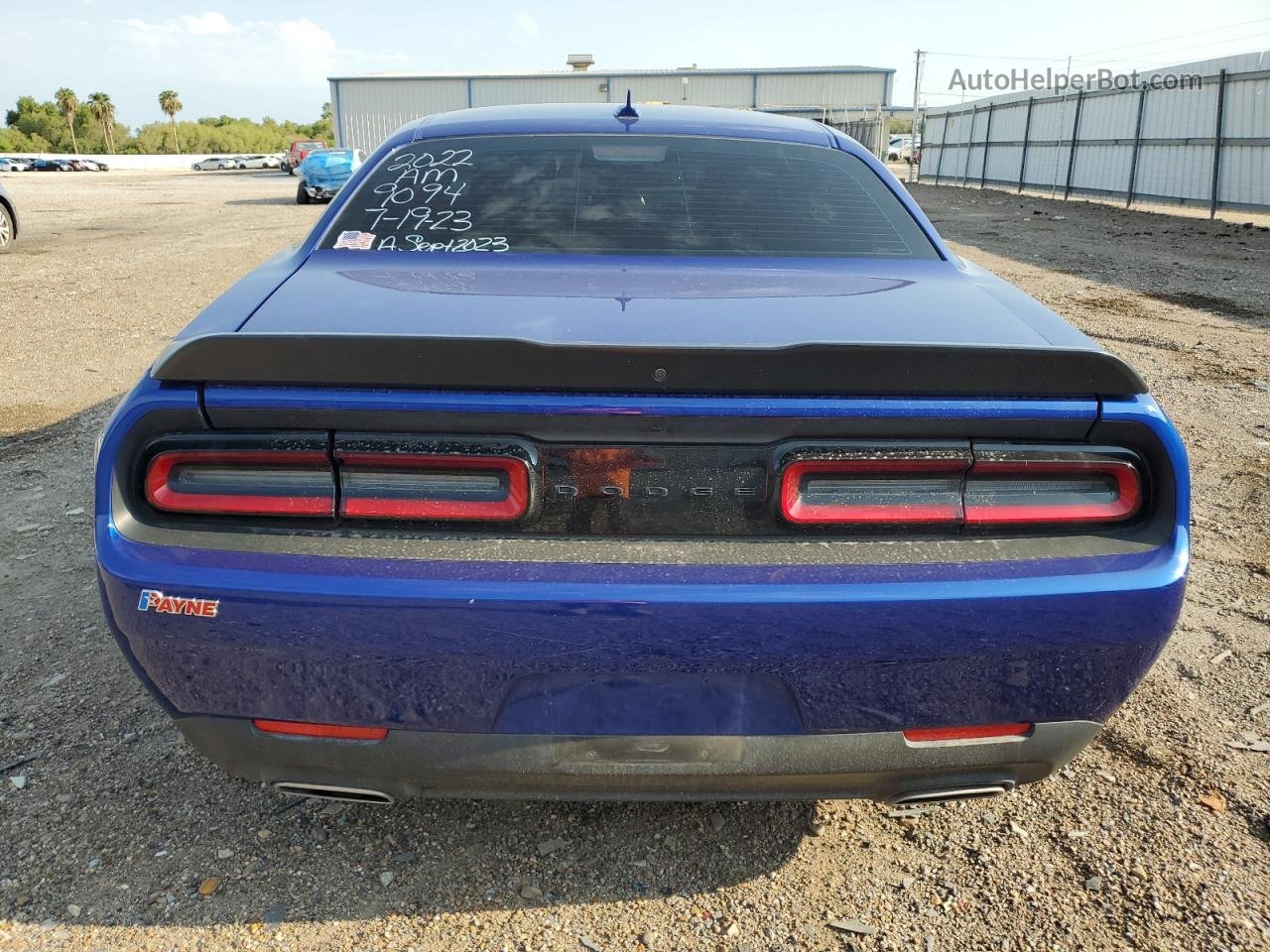 2022 Dodge Challenger Sxt Blue vin: 2C3CDZAG9NH149094