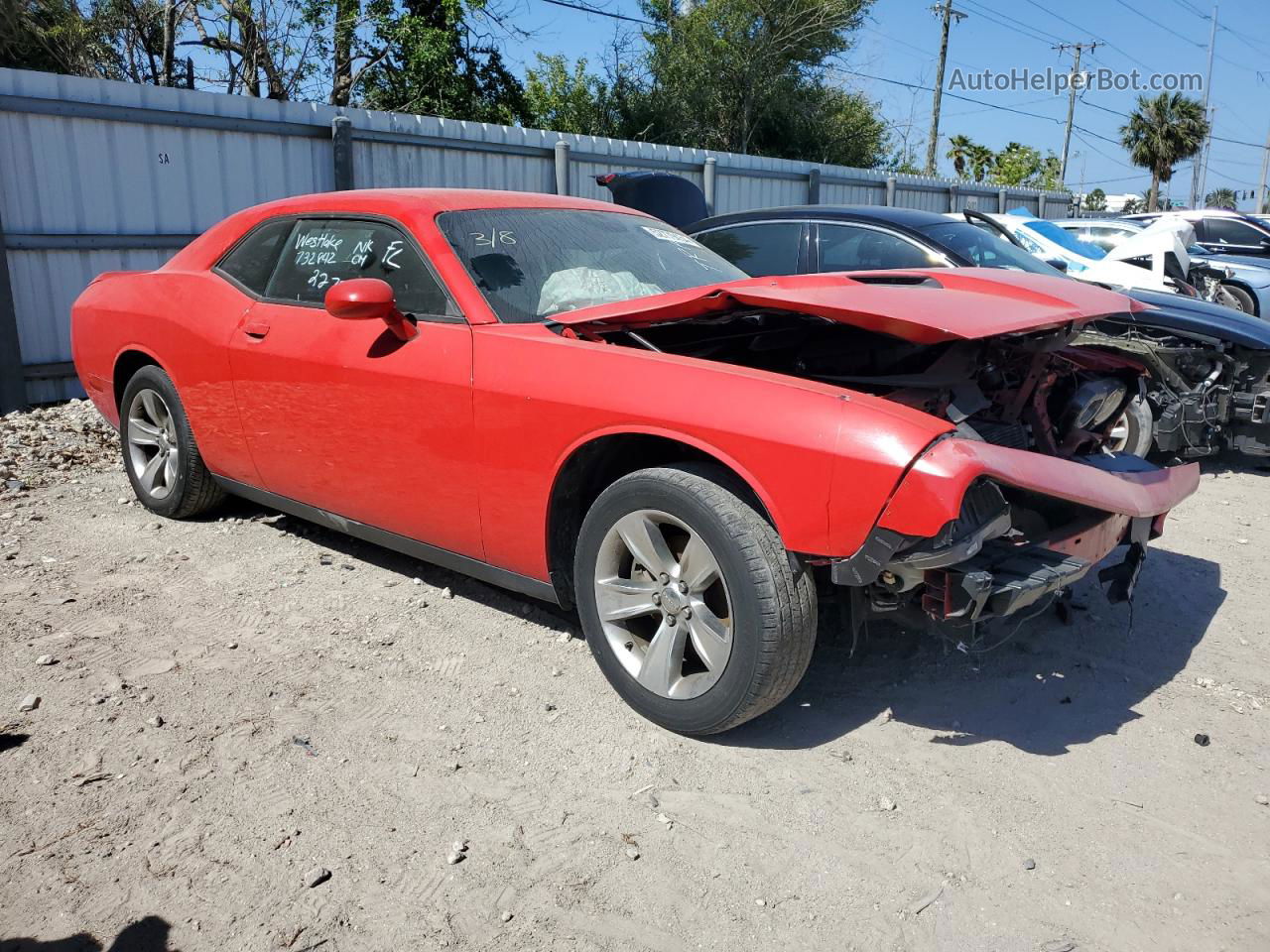 2015 Dodge Challenger Sxt Красный vin: 2C3CDZAGXFH732842