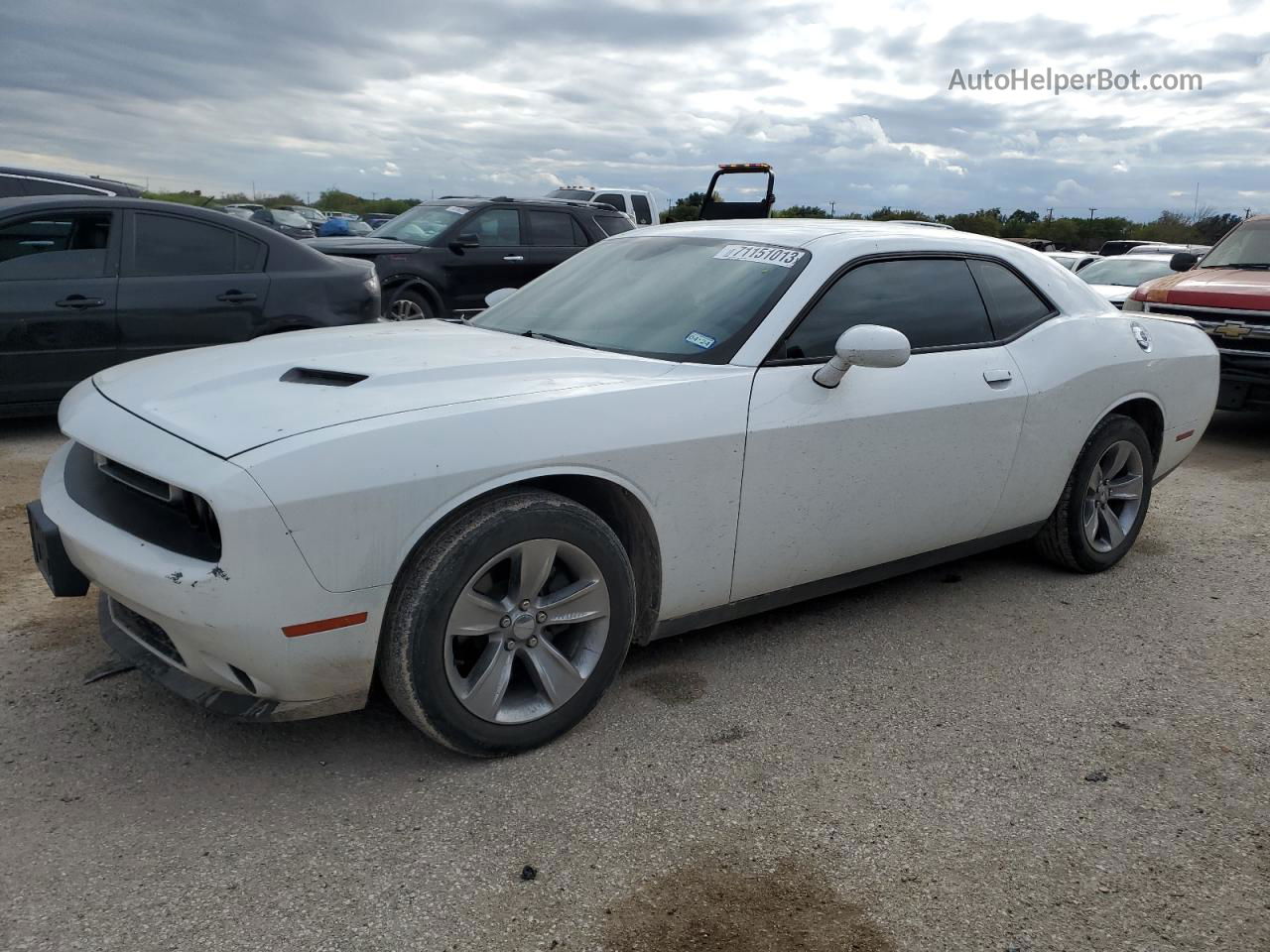 2016 Dodge Challenger Sxt White vin: 2C3CDZAGXGH184004