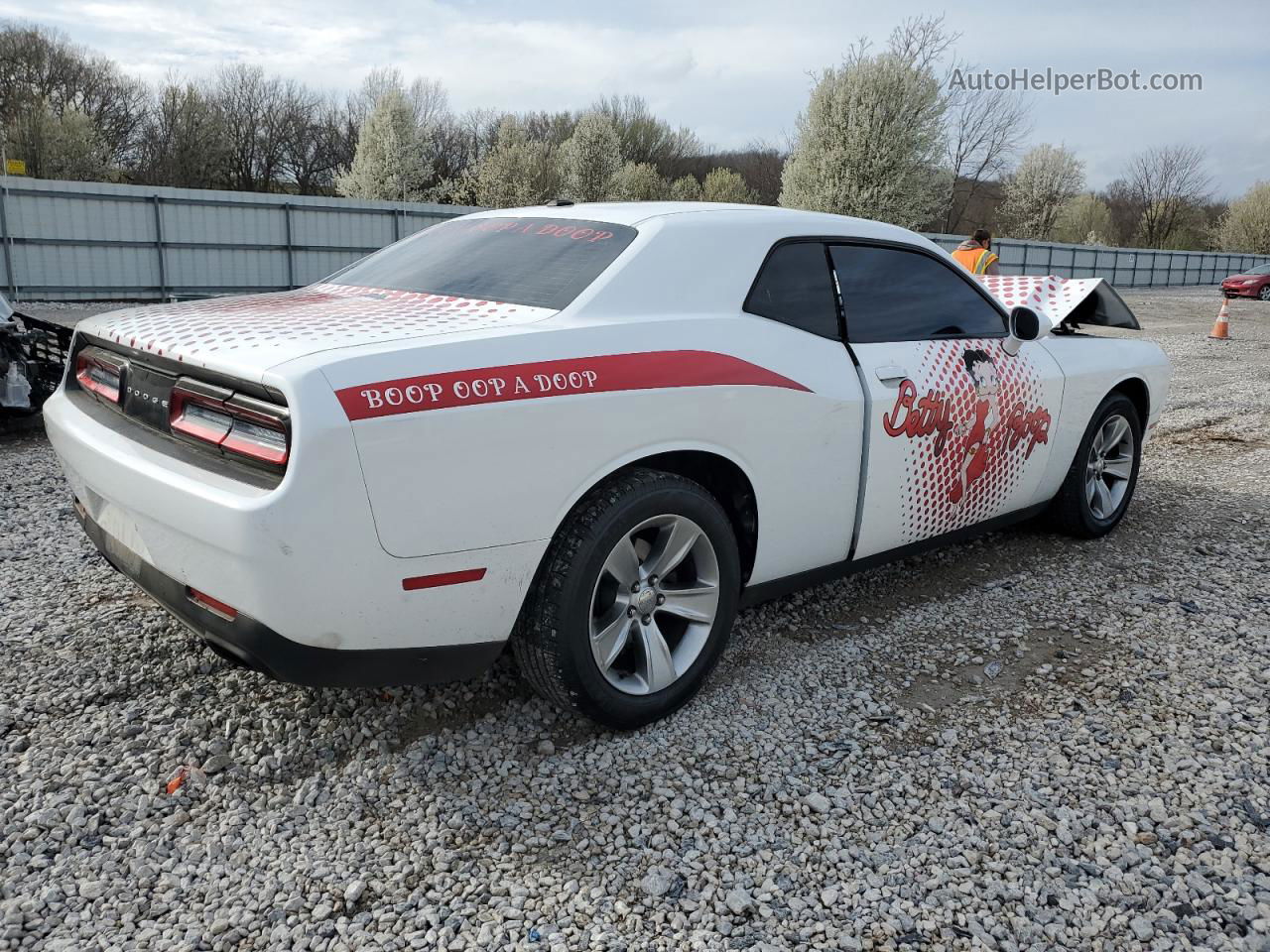 2016 Dodge Challenger Sxt White vin: 2C3CDZAGXGH338310