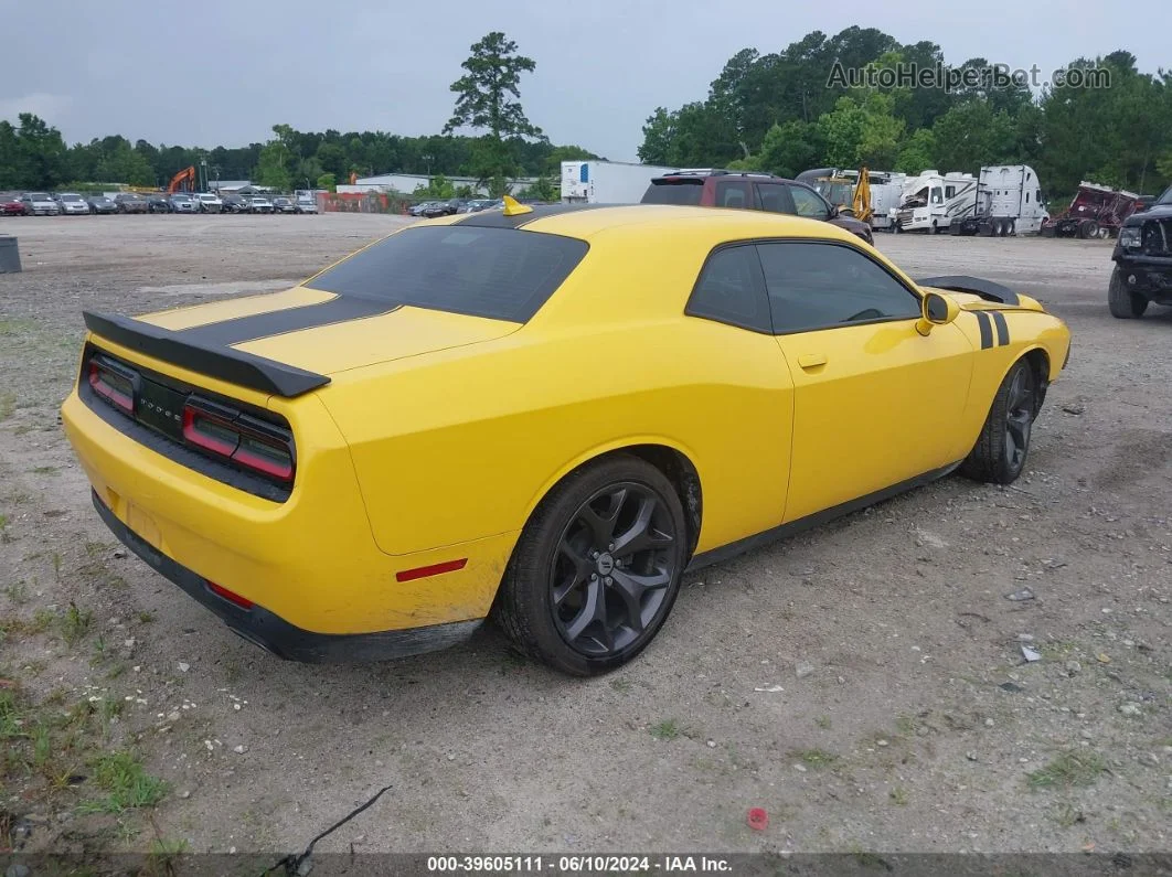 2017 Dodge Challenger Sxt Plus Yellow vin: 2C3CDZAGXHH640827