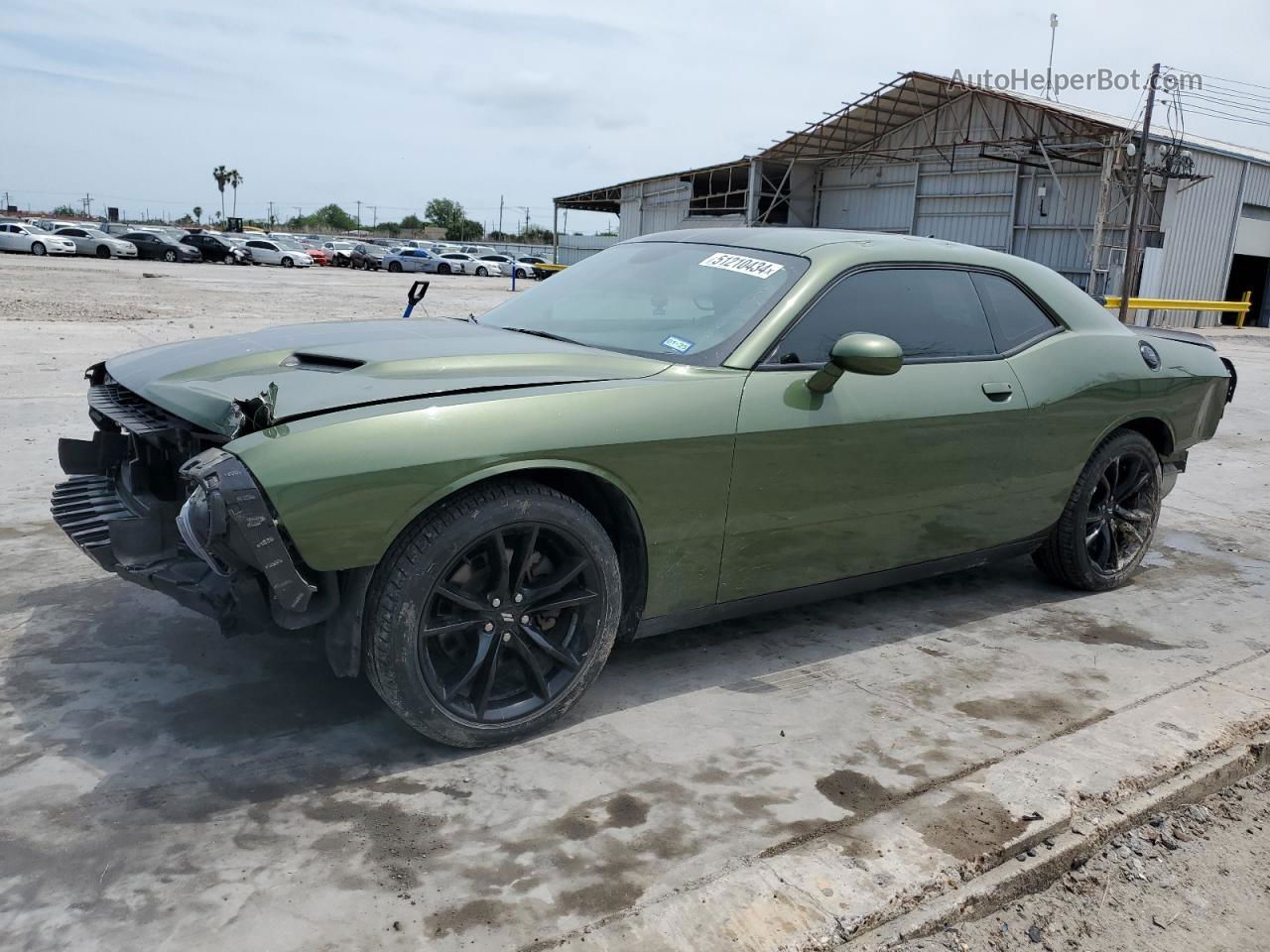 2018 Dodge Challenger Sxt Green vin: 2C3CDZAGXJH310367