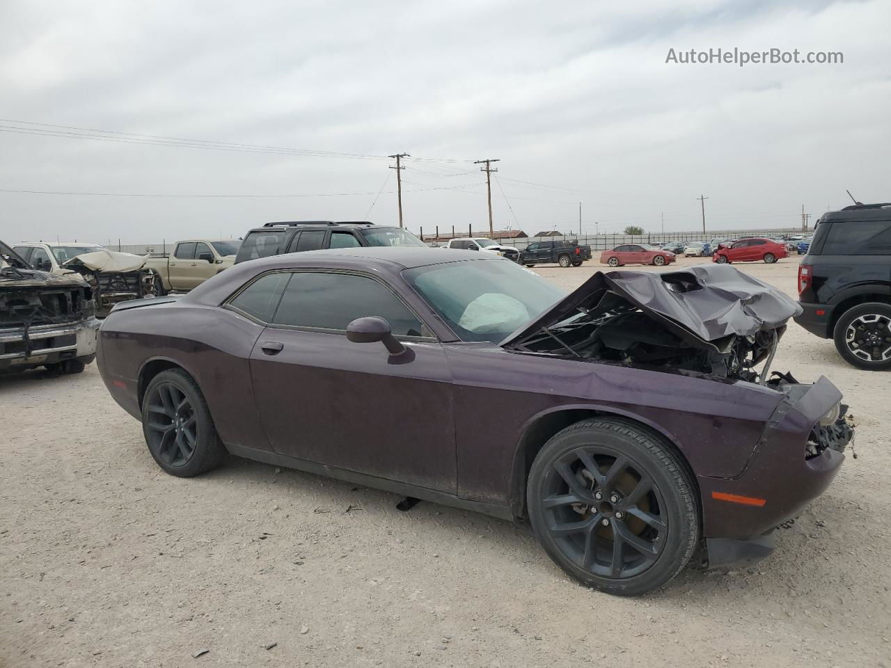 2022 Dodge Challenger Sxt Purple vin: 2C3CDZAGXNH128738