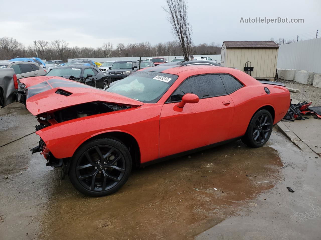 2022 Dodge Challenger Sxt Red vin: 2C3CDZAGXNH137245