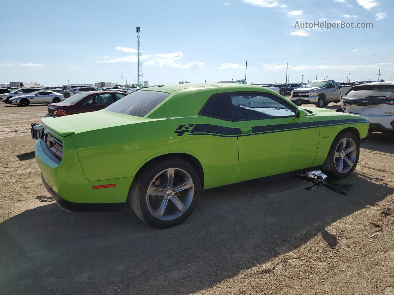 2015 Dodge Challenger Sxt Зеленый vin: 2C3CDZAT1FH704277