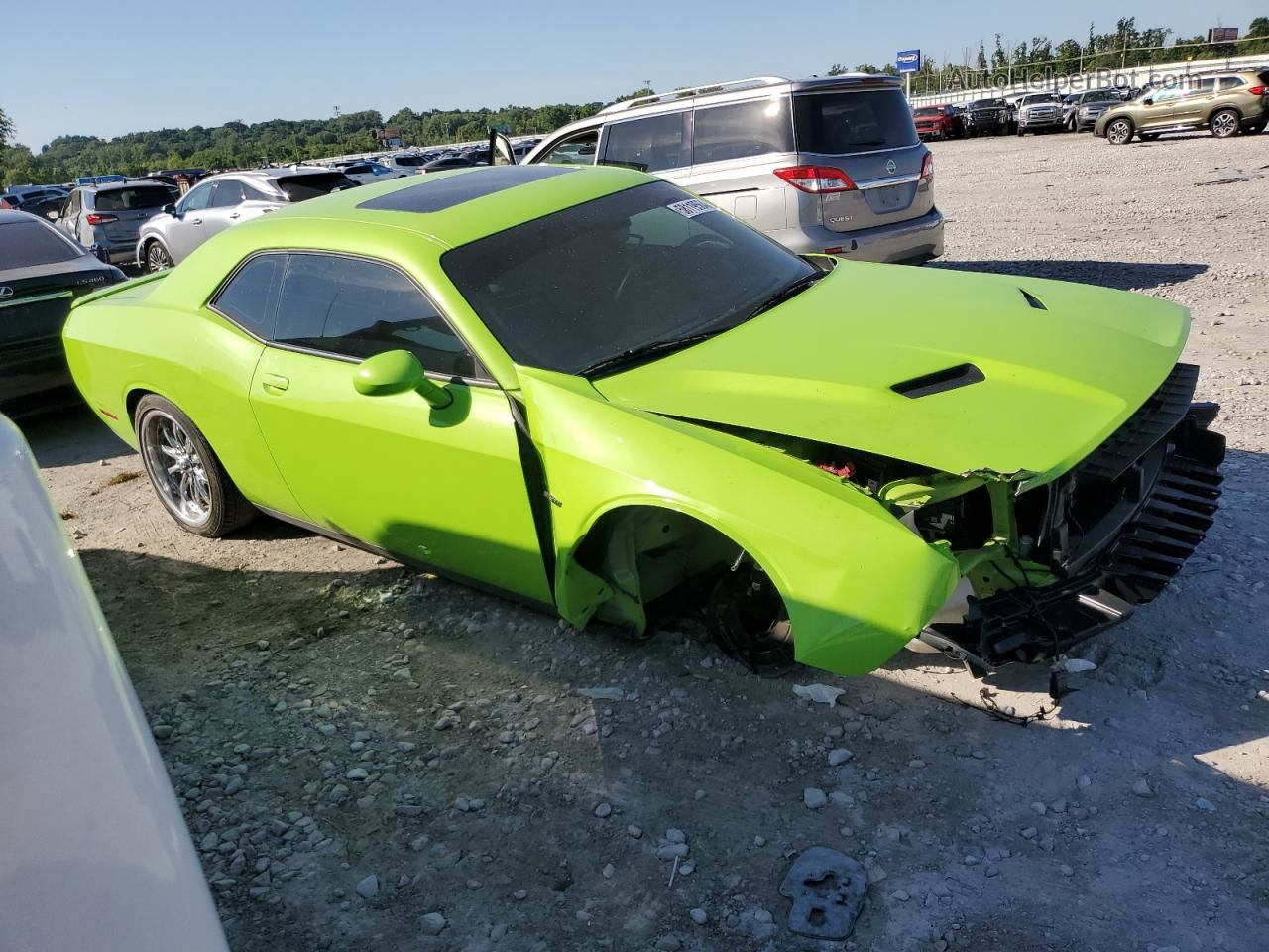 2015 Dodge Challenger Sxt Green vin: 2C3CDZAT3FH717287