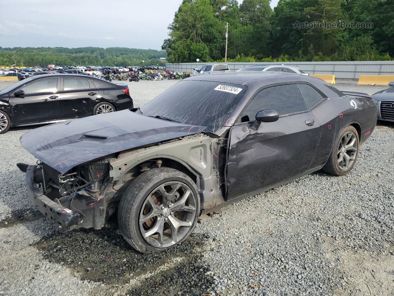 2015 Dodge Challenger Sxt Gray vin: 2C3CDZAT4FH737144