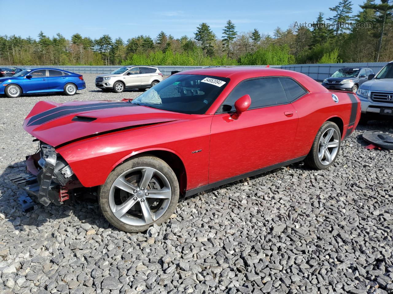 2015 Dodge Challenger Sxt Красный vin: 2C3CDZAT6FH715212