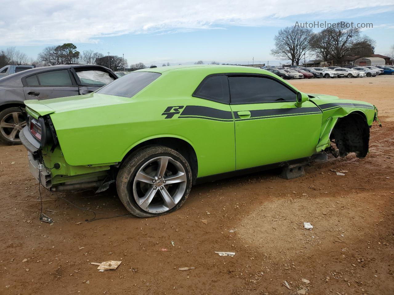 2015 Dodge Challenger Sxt Зеленый vin: 2C3CDZAT7FH703019