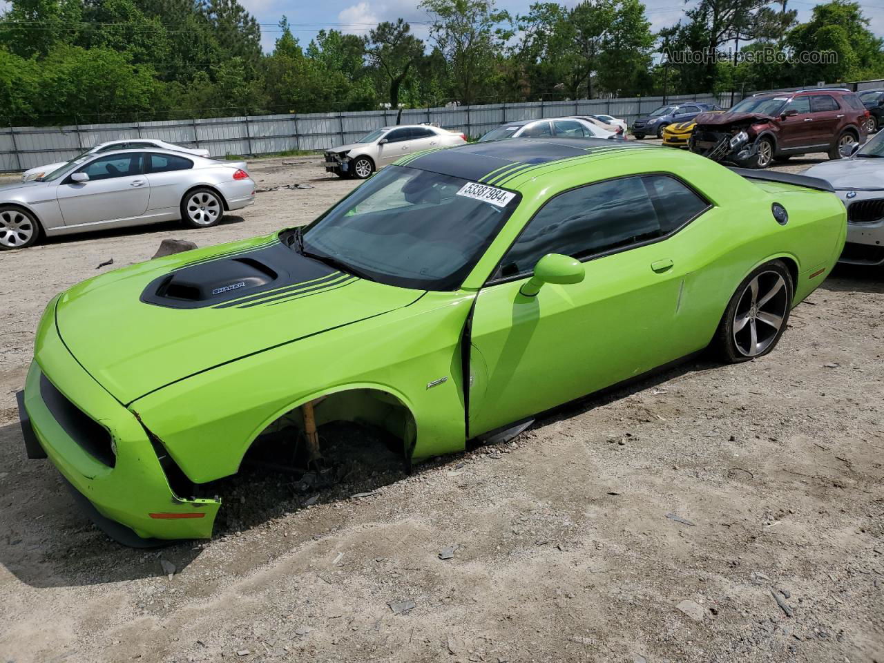 2015 Dodge Challenger Sxt Green vin: 2C3CDZAT8FH846626