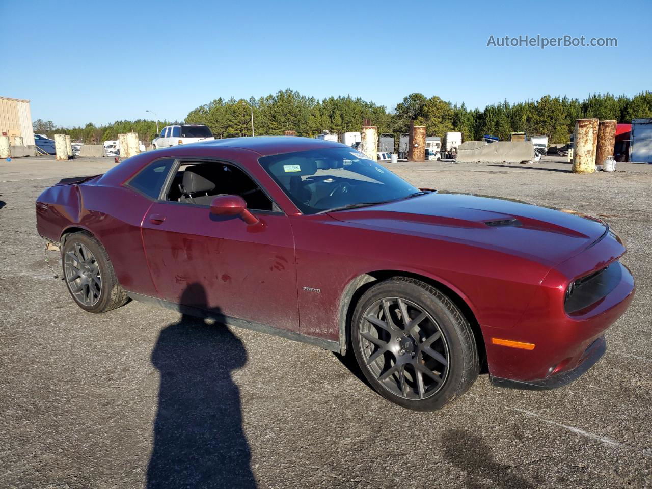 2018 Dodge Challenger R/t Burgundy vin: 2C3CDZBT0JH146641