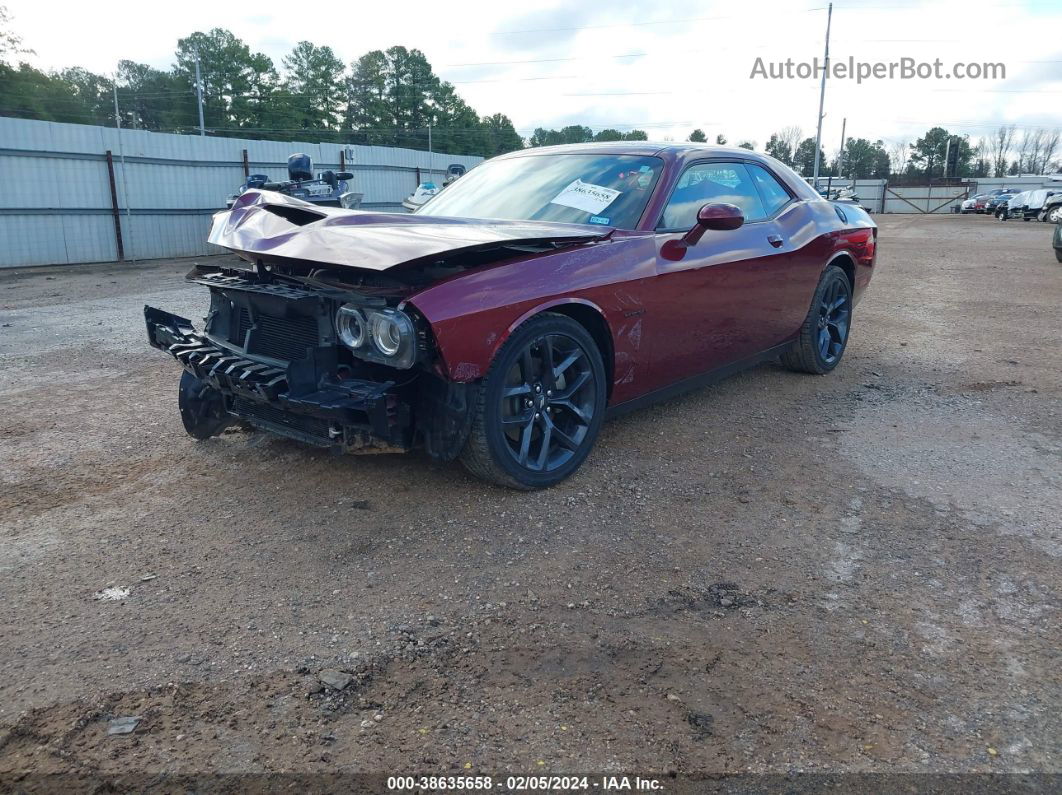 2022 Dodge Challenger R/t Burgundy vin: 2C3CDZBT0NH113421