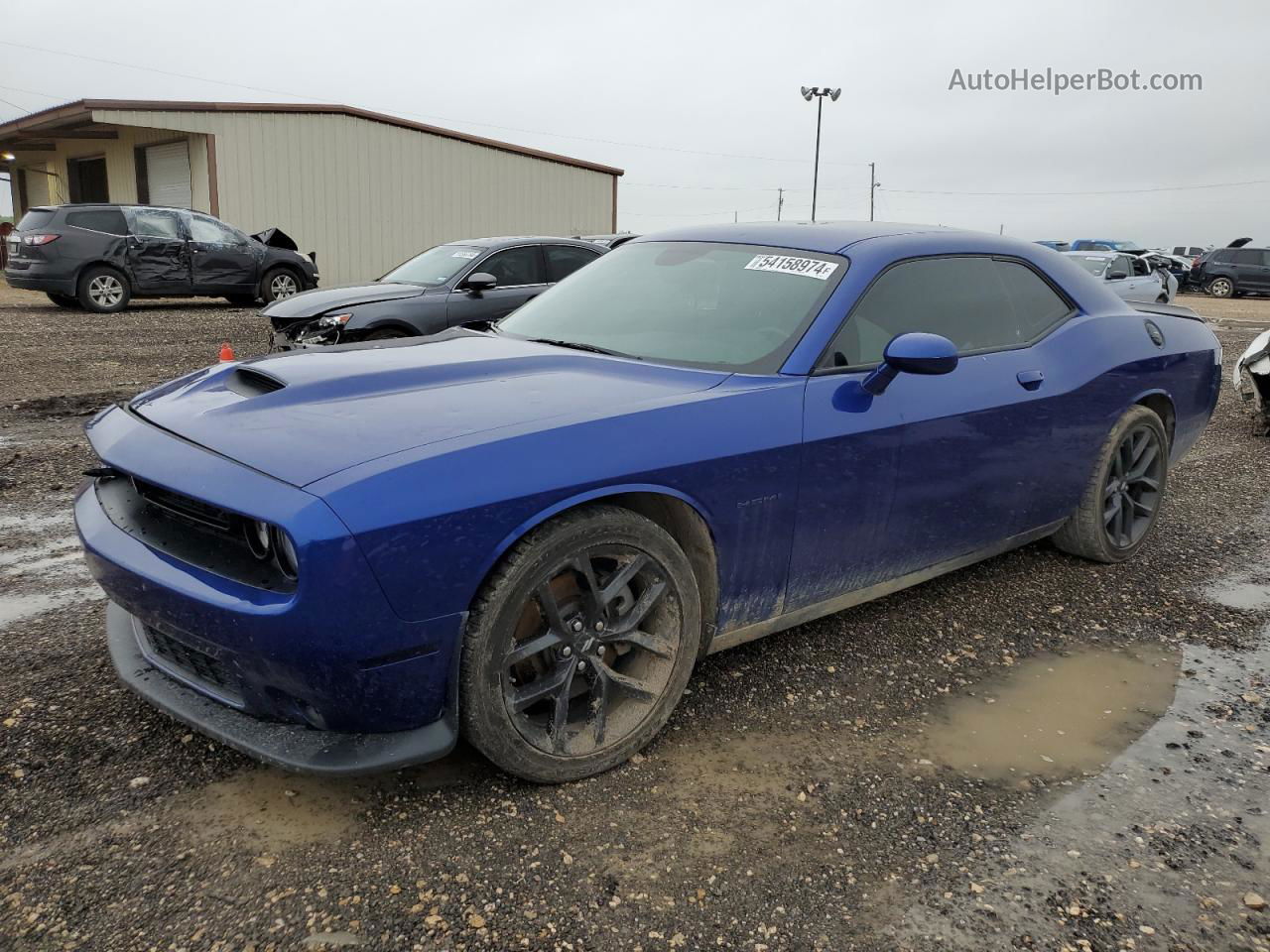 2022 Dodge Challenger R/t Blue vin: 2C3CDZBT0NH128355