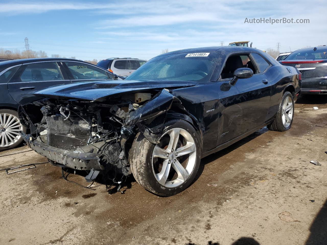 2017 Dodge Challenger R/t Черный vin: 2C3CDZBT1HH587401