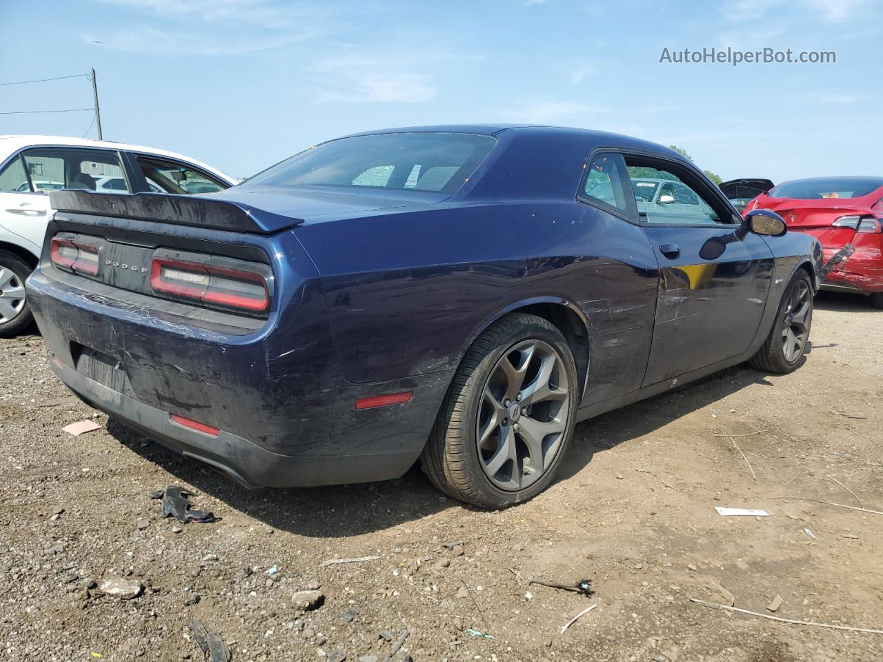 2017 Dodge Challenger R/t Синий vin: 2C3CDZBT2HH580862