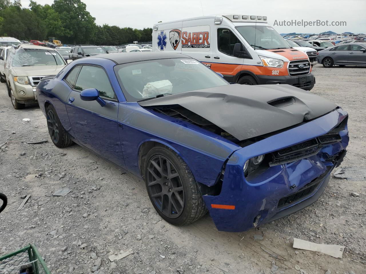 2018 Dodge Challenger R/t Синий vin: 2C3CDZBT2JH195114