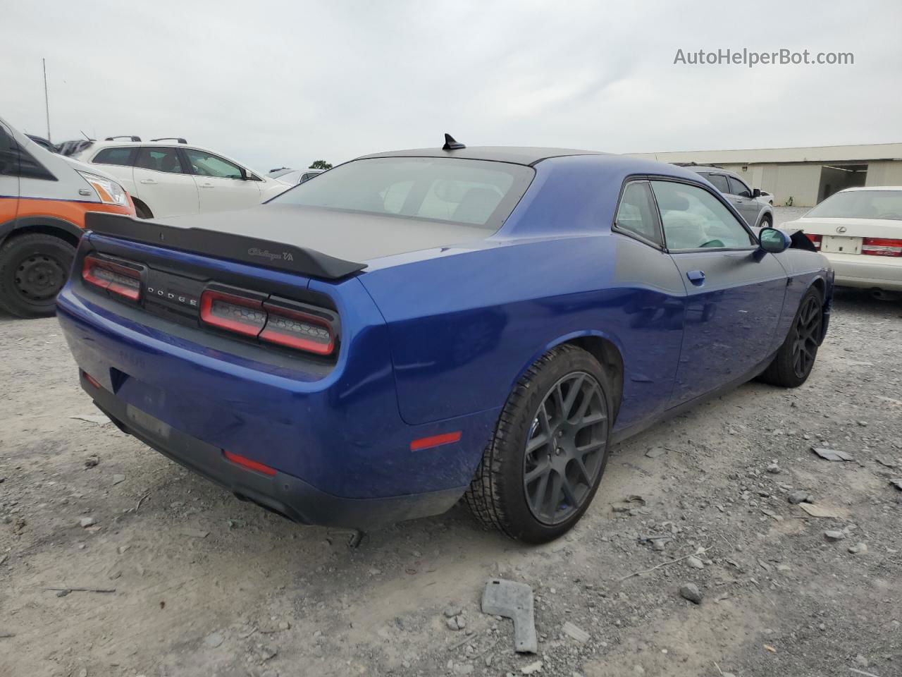 2018 Dodge Challenger R/t Синий vin: 2C3CDZBT2JH195114