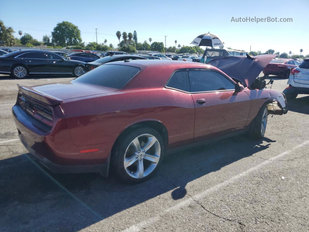 2018 Dodge Challenger R/t Maroon vin: 2C3CDZBT2JH225034