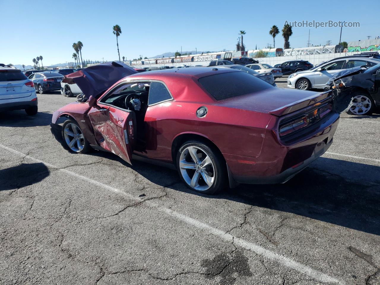 2018 Dodge Challenger R/t Maroon vin: 2C3CDZBT2JH225034