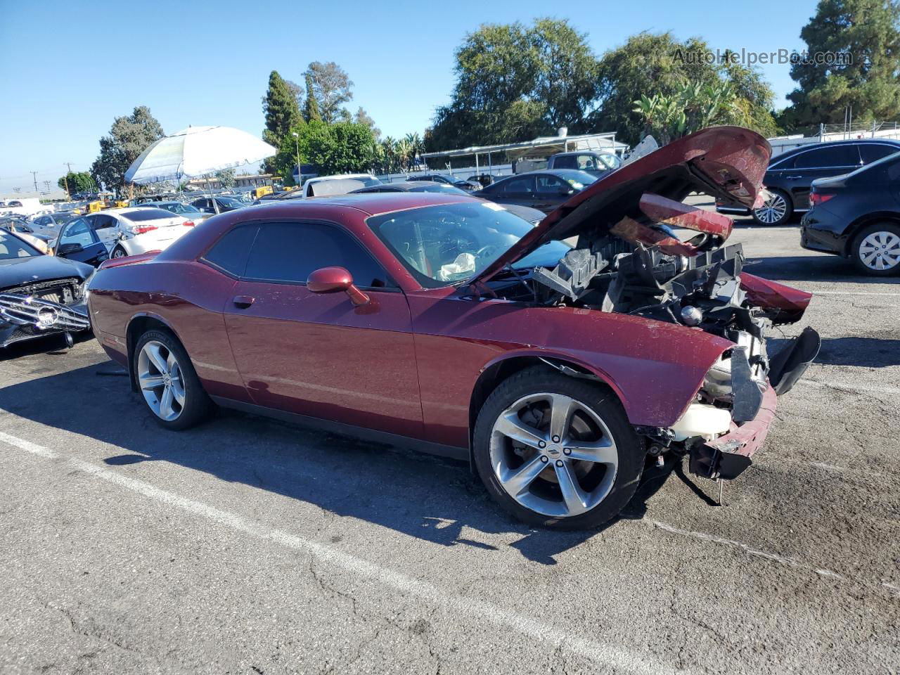 2018 Dodge Challenger R/t Maroon vin: 2C3CDZBT2JH225034