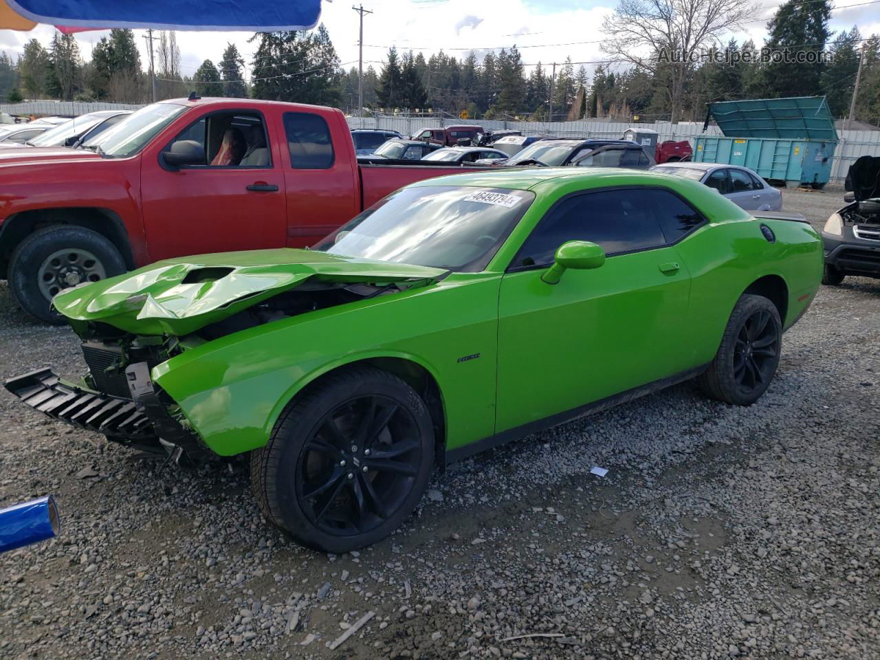 2017 Dodge Challenger R/t Зеленый vin: 2C3CDZBT3HH604408