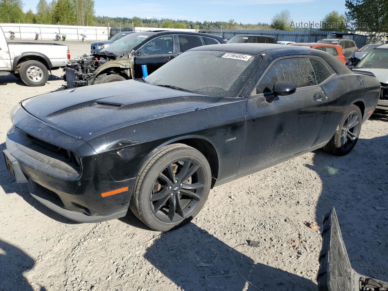 2018 Dodge Challenger R/t Черный vin: 2C3CDZBT3JH256521