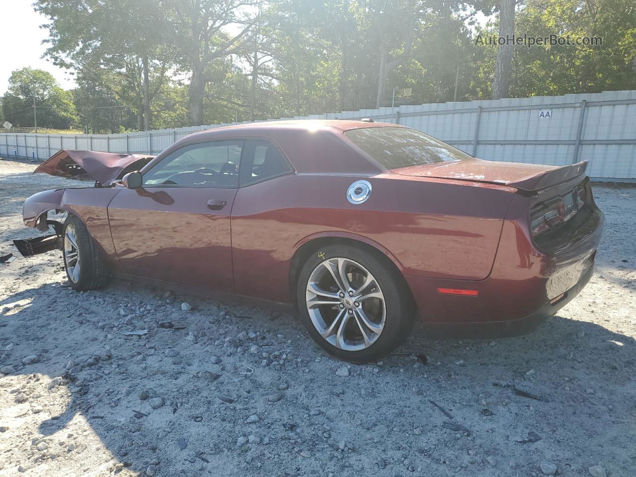 2022 Dodge Challenger R/t Burgundy vin: 2C3CDZBT3NH105474