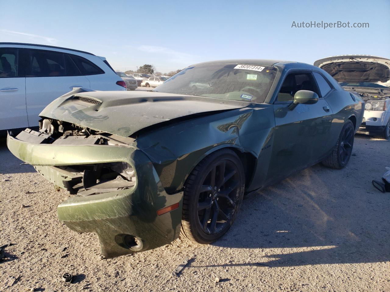 2022 Dodge Challenger R/t Green vin: 2C3CDZBT3NH227252