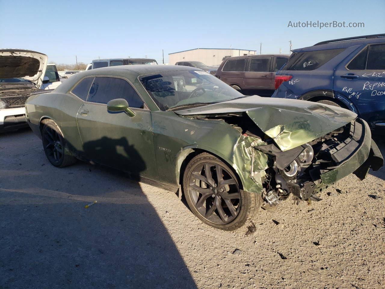 2022 Dodge Challenger R/t Green vin: 2C3CDZBT3NH227252