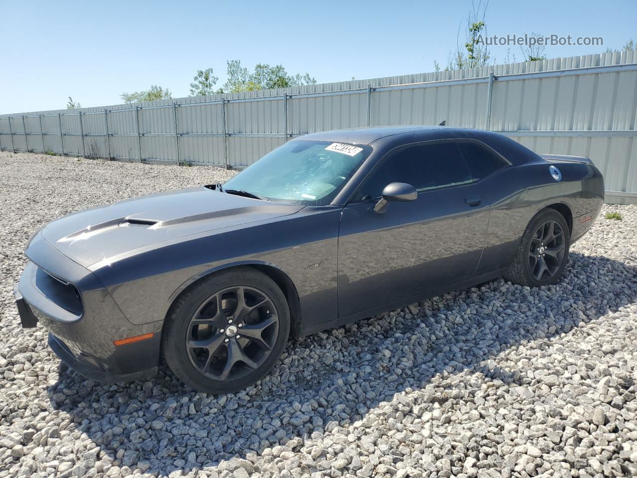 2017 Dodge Challenger R/t Gray vin: 2C3CDZBT4HH629513